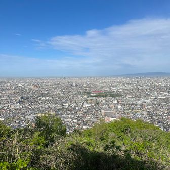 枚岡展望台からです　黄砂が飛ぶって言われてましたがスッキリ晴れてます