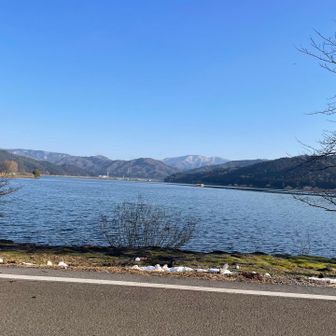 余呉湖沿いの駐車場から登ります