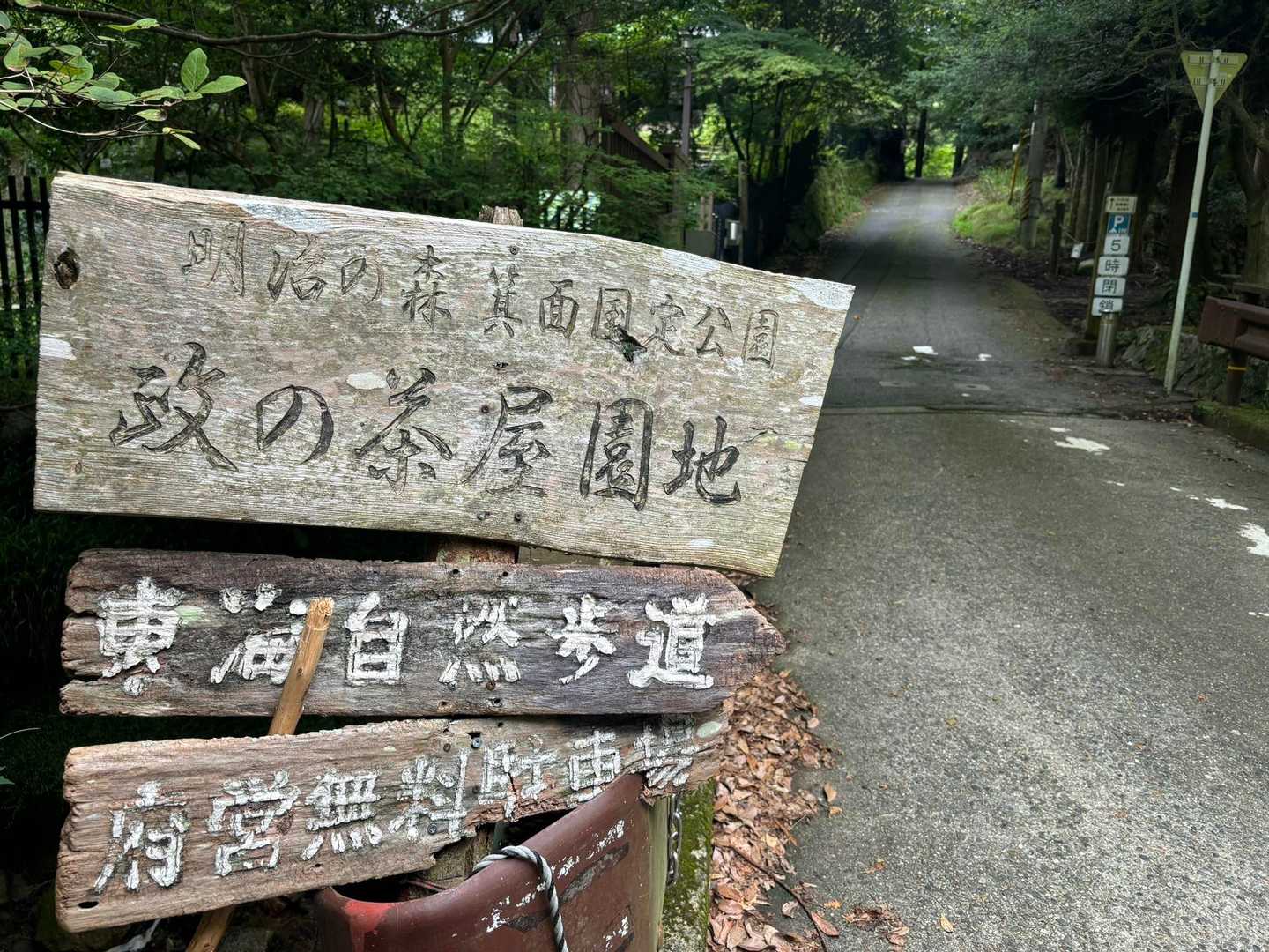しばらく舗装路歩いて政の茶屋園地に到着。