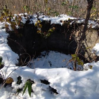 謎の穴！

ここ、何か大きな建造物があったようです。