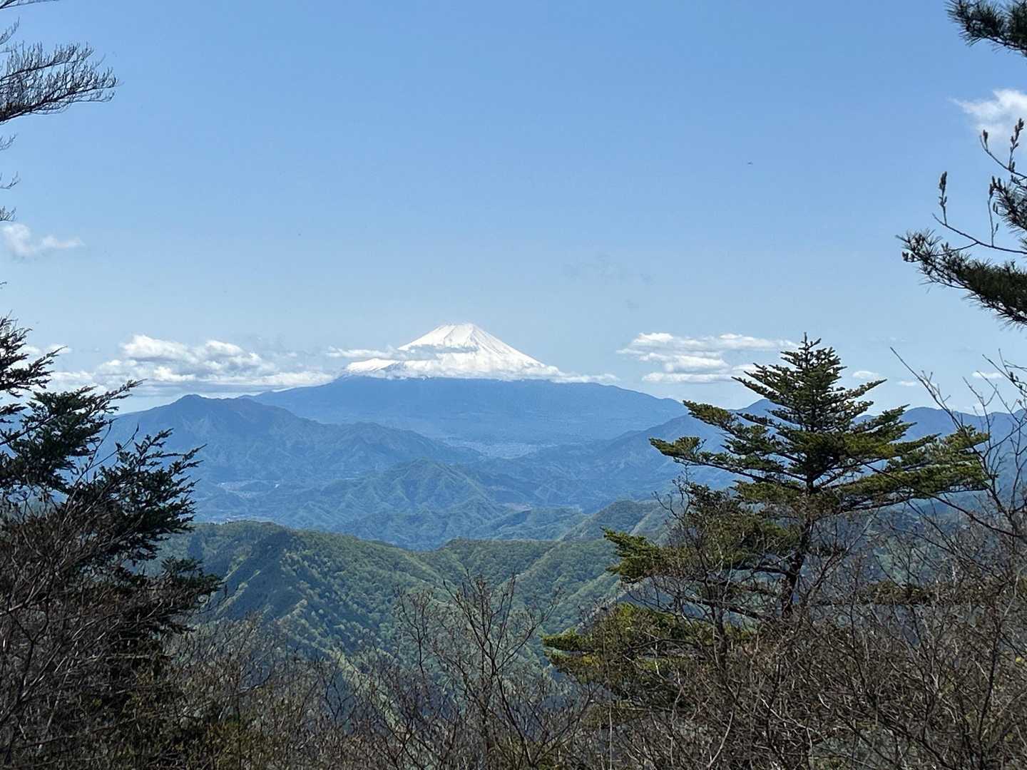 三頭山西峰からは富士山🗻が