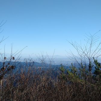 少し霞んでいますが、筑波山も見えました。