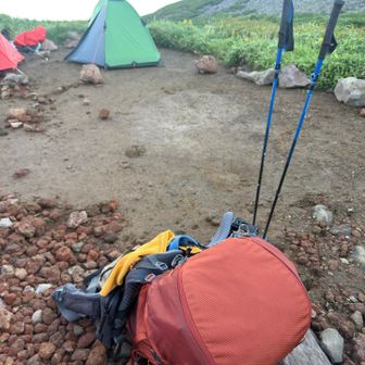 詰め込んで下山開始