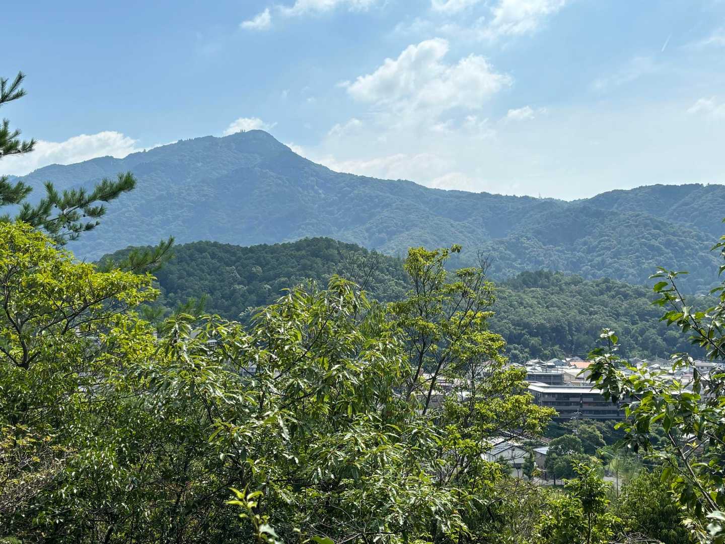 比叡山を眺めます