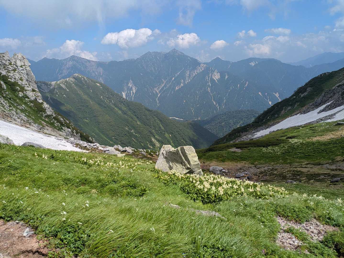 後立山連峰側は視界良好。