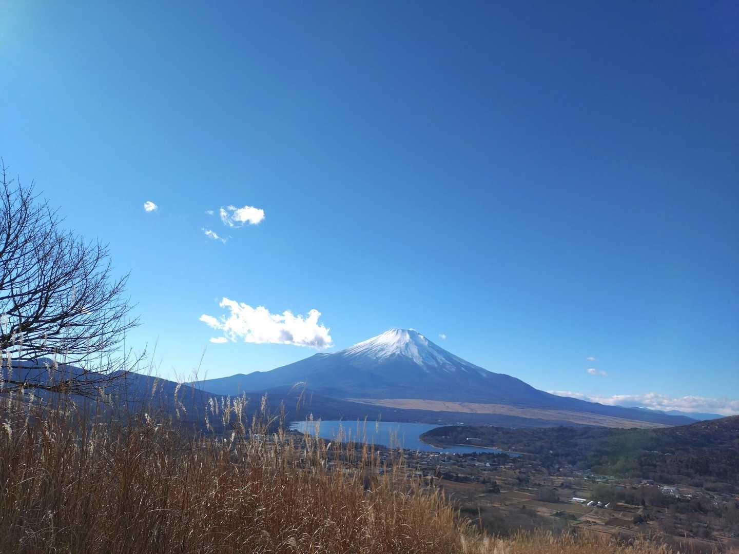 富士山と湖