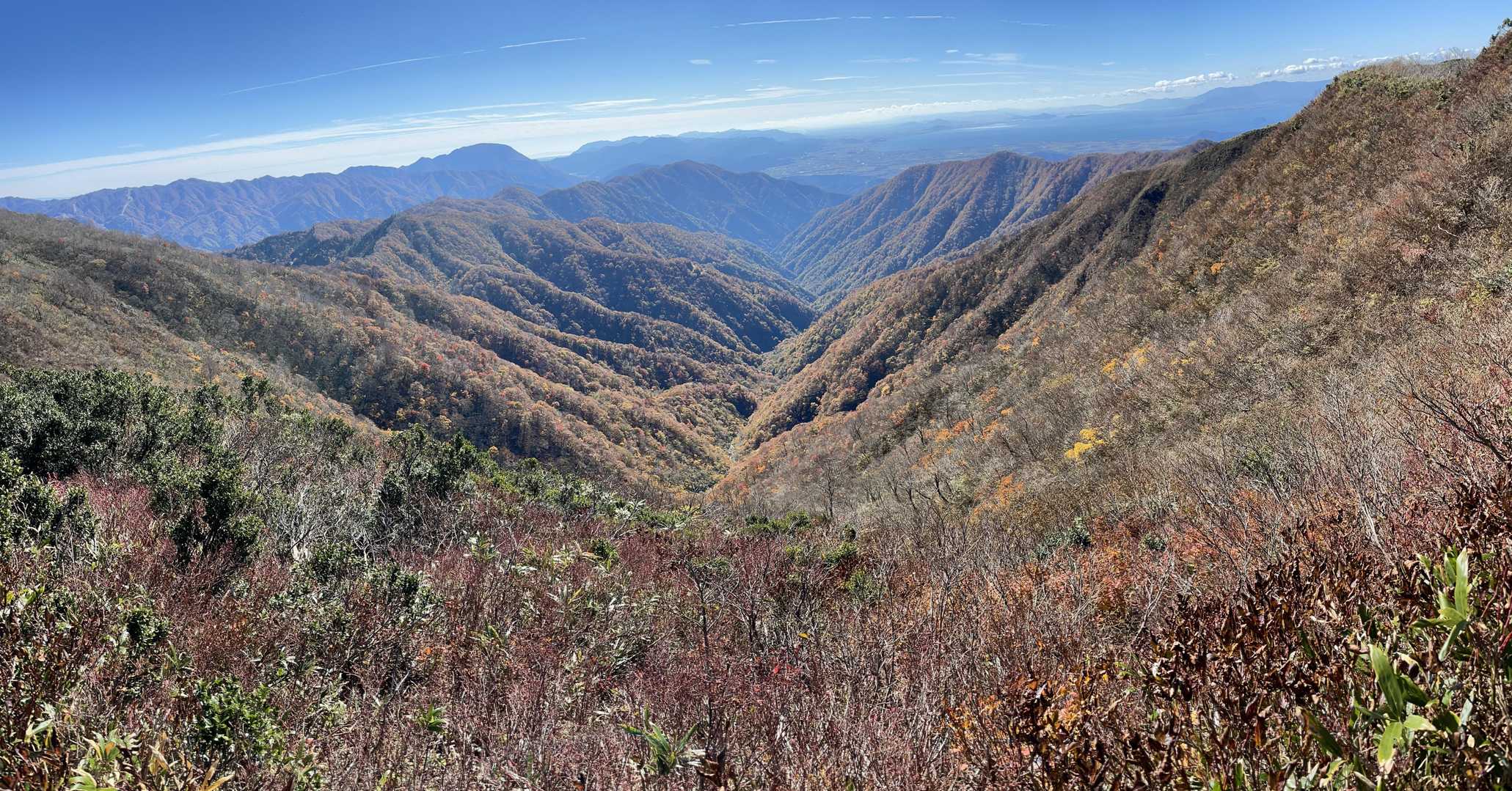 紅葉と伊吹山