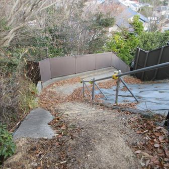 剣谷登山口へ降り行きます