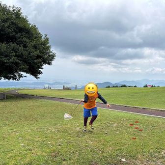 山頂を駆け回ってトンボ採り〜🦋✨