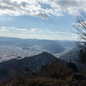 八尾山⛰️が見えます
朝から雪の中歩き、足も疲れこのあと山道歩く自信ないので、残念だけど八尾山はまたにします
今日はロードを走って帰ろ