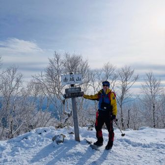 山頂到着、
証拠写真撮影