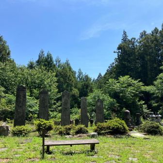 鎌倉時代らしい板碑もずらり