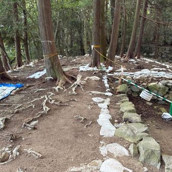 安土城発掘中