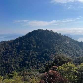 駒ヶ林に登頂して弥山。
肉眼だと展望台に人がたくさん居るのが見えました
