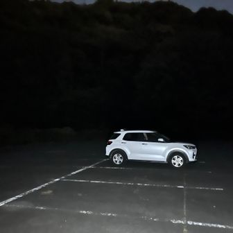 先週は花火でたくさん🚗がいたけど
今夜はオンリーワン