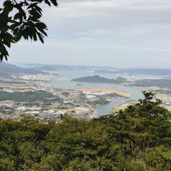 北方面は開けて眺めが良い明日は名村造船に豪華客船見学だ
