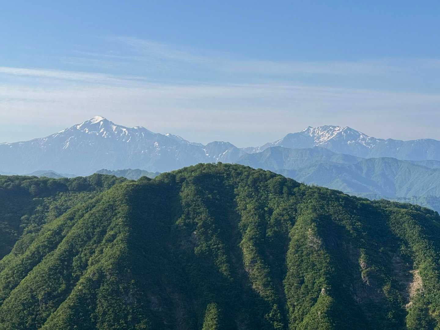 おお！越後三山が見えてきた！！
テンション上がります。