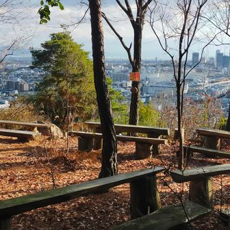 遠回りをして"しおんじ山"に到着！😅　これで今年も100座登頂を何とか達成で〜す😁