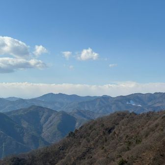 この山塊がイマイチよくわかっていない😅
左奥から、子檀嶺岳、大沢山、一番右が大林山？手前に三ツ頭山と摺鉢山？