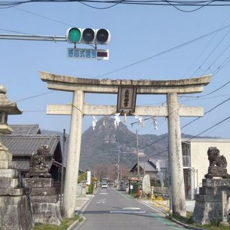 参道を直進。桜🌸未だ二部咲き位