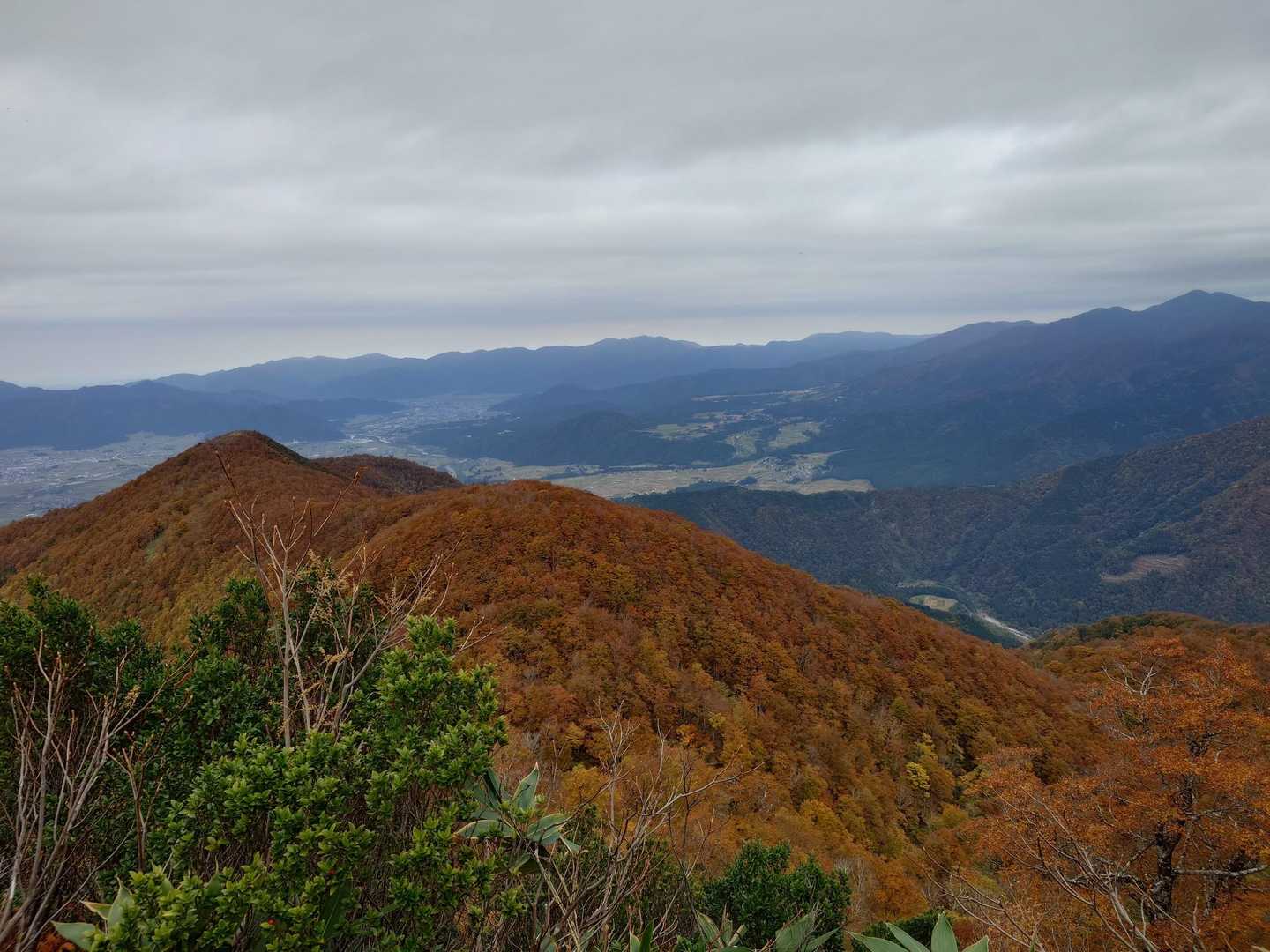 荒島岳勝原登山口-深谷ノ頭-シャクナゲ平-荒島岳-小荒島岳 往復コースの写真