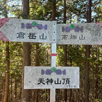 途中の天神山、奥多摩方面の眺望あり。