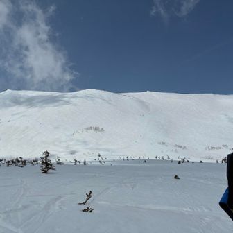 大斜面を眺めながらランチ