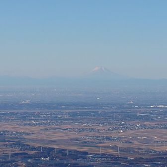 展望スポットからの展望3　この時期は茨城からも富士山が綺麗に見えますね