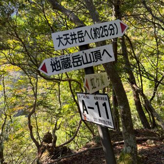 なんとか頑張って岩を登り地蔵岳へ