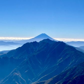 鳳凰三山と富士山🗻コラボ
