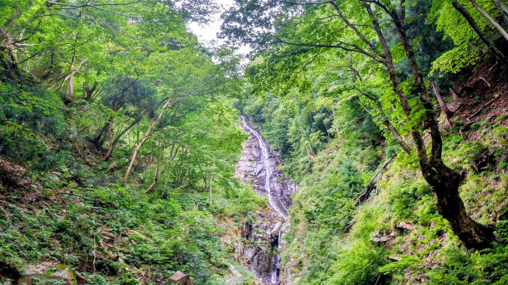 滝で涼み、ここからはつづら折れの急登ヘ😤💦