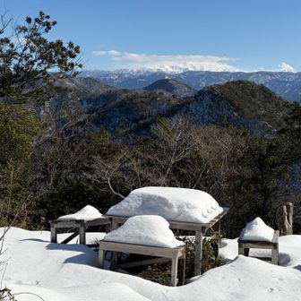 鞍部展望テラスからの白山
鞍部は風が弱いのでここが良かったかな。