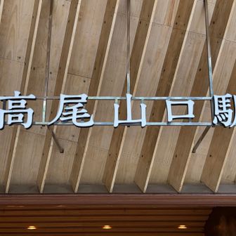 高尾山口駅到着。
妻たちは30分以上前にスタートしています。
山頂までに追いつけるか。久しぶりに本気で登りました💪