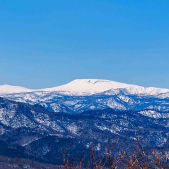 真っ白な無意根山。
