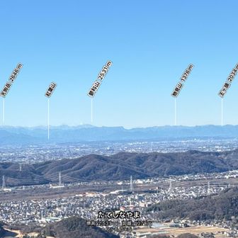 荒船山、八ヶ岳あたりも。