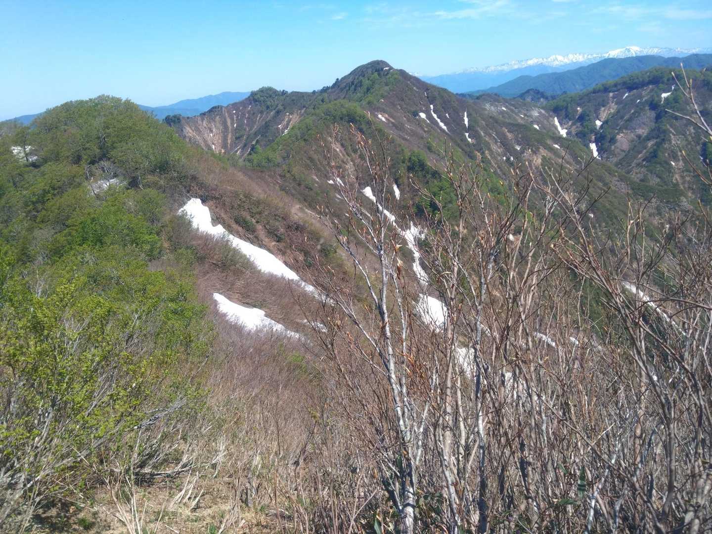 悪湯峠登山口-木六山-七郎平山-銀次郎山-銀太郎山 往復コースの写真