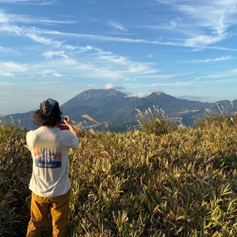 振り返ると大山😍