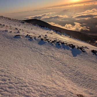 元祖七合目へ向かう途中、ツルツルテカテカ🧊✨️になってきた…