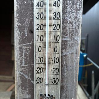 朝の気温は1度。