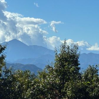 右奥富士山⁉️雲に紛れて最初わからなかった🗻