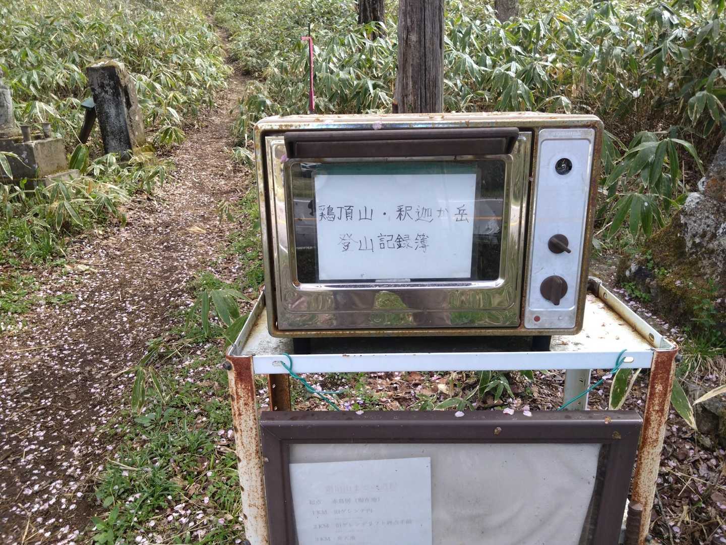 電子レンジの登山届け😊