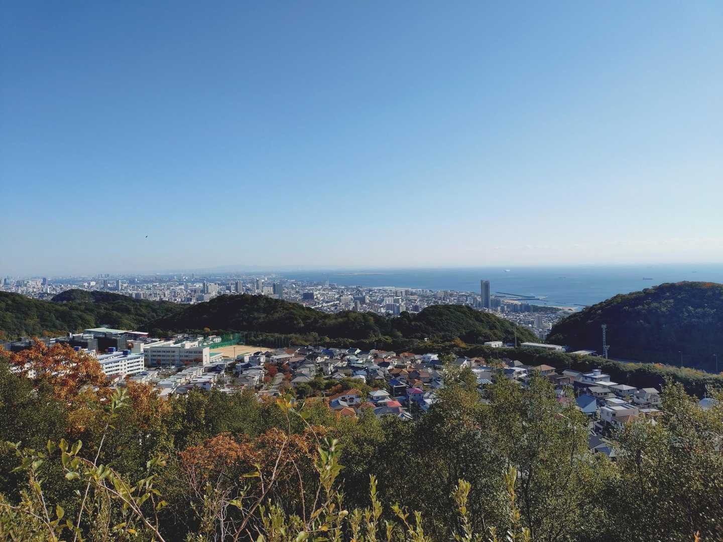 須磨浦公園駅-旗振山-鉄拐山-高倉山 往復コースの写真