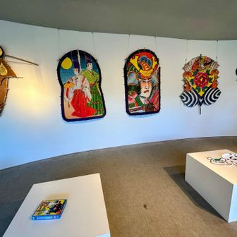 昔の遊び道具も展示されていました