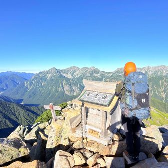 再び常念岳登頂！
今日は景色がきれいに見えて嬉しい😍