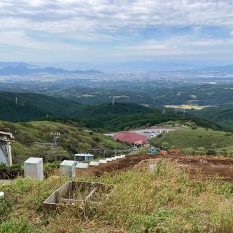ケーブルカーと駐車場