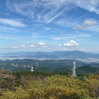 宝満山
奥に福智山系