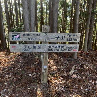 二子山雌岳到着