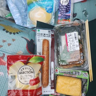 本日のお昼ご飯
おにぎり弁当をほぼ食べ終わりのころ写真を撮っていないことに気が付きました