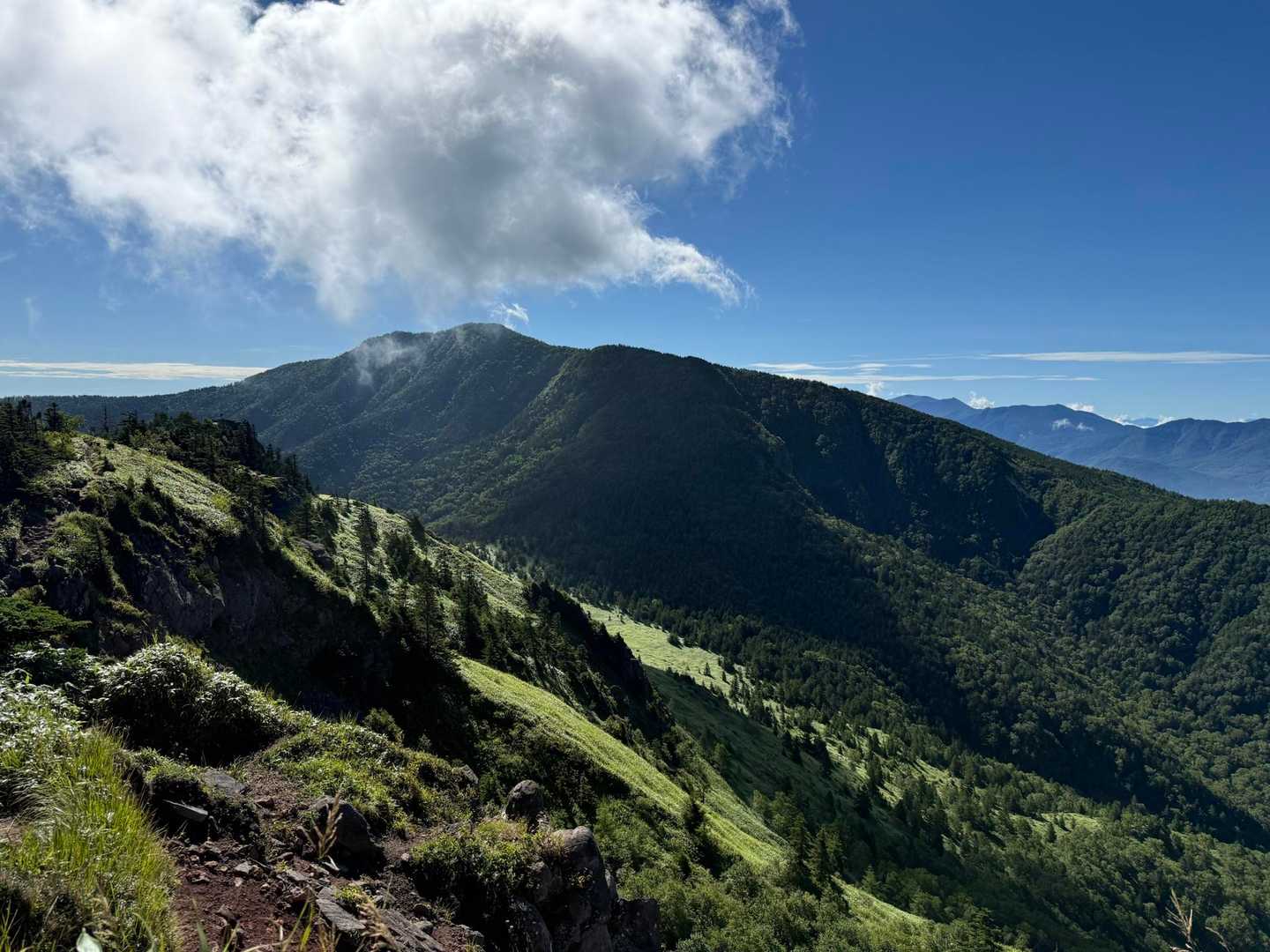 菅平牧場-四阿山登山口-小四阿-中四阿-四阿山-根子岳 周回コースの写真