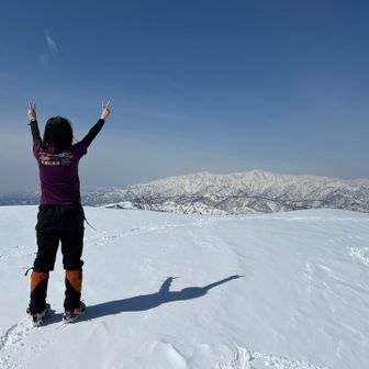 飯豊に向かって(*^^)v